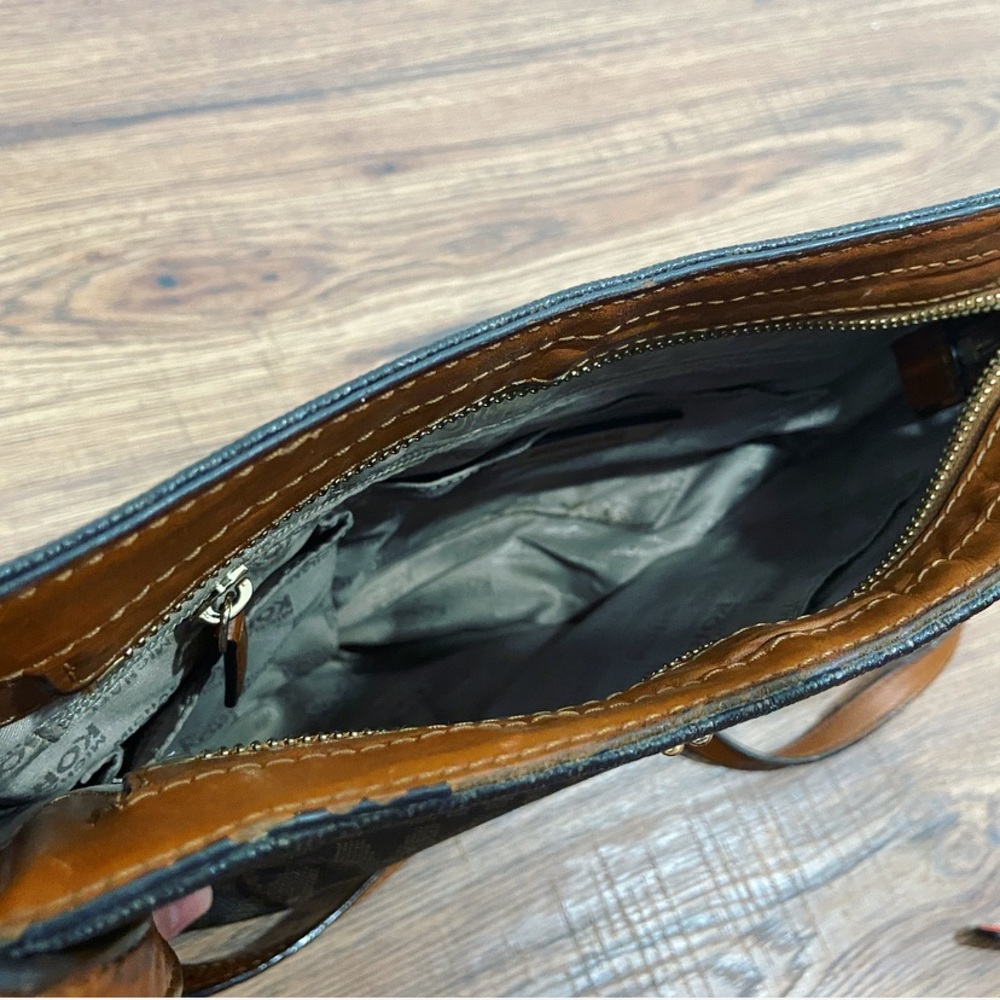 Michael Kors Brown Monogram Handbag - Picture 7 of 8